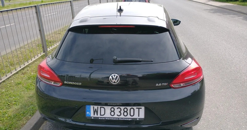 Volkswagen Scirocco cena 36500 przebieg: 174456, rok produkcji 2014 z Warszawa małe 137